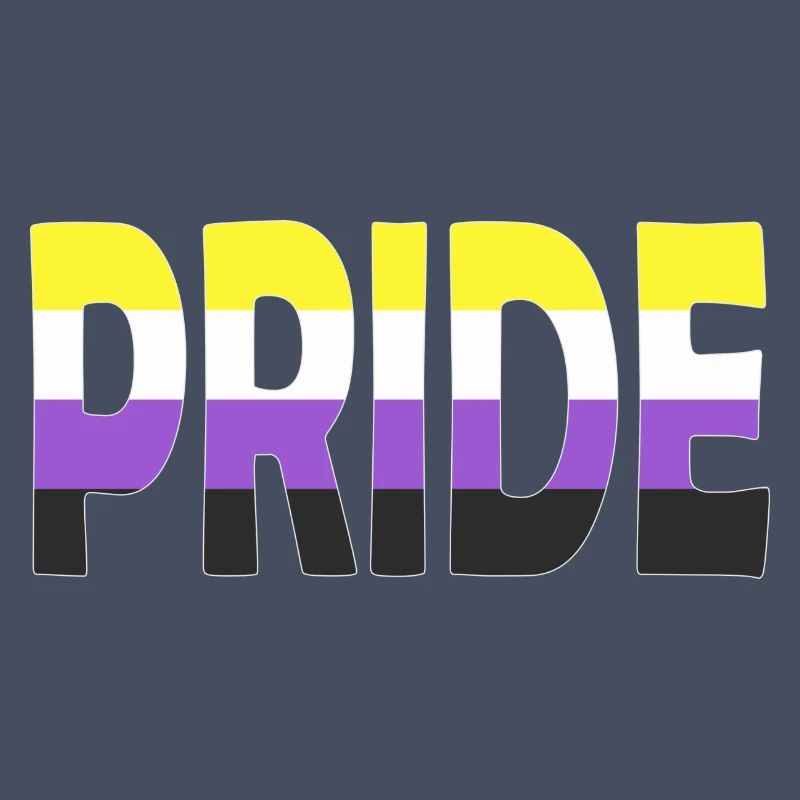 Pride lettering Non-Binary Non-Binary LGBTQ