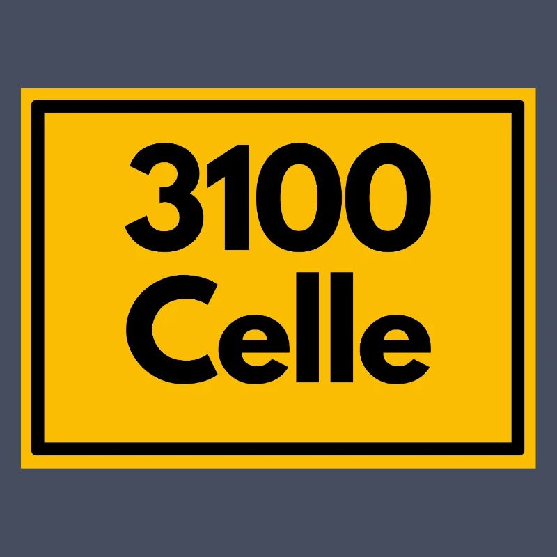 Place sign - then retro old zip code 3100 CELLE