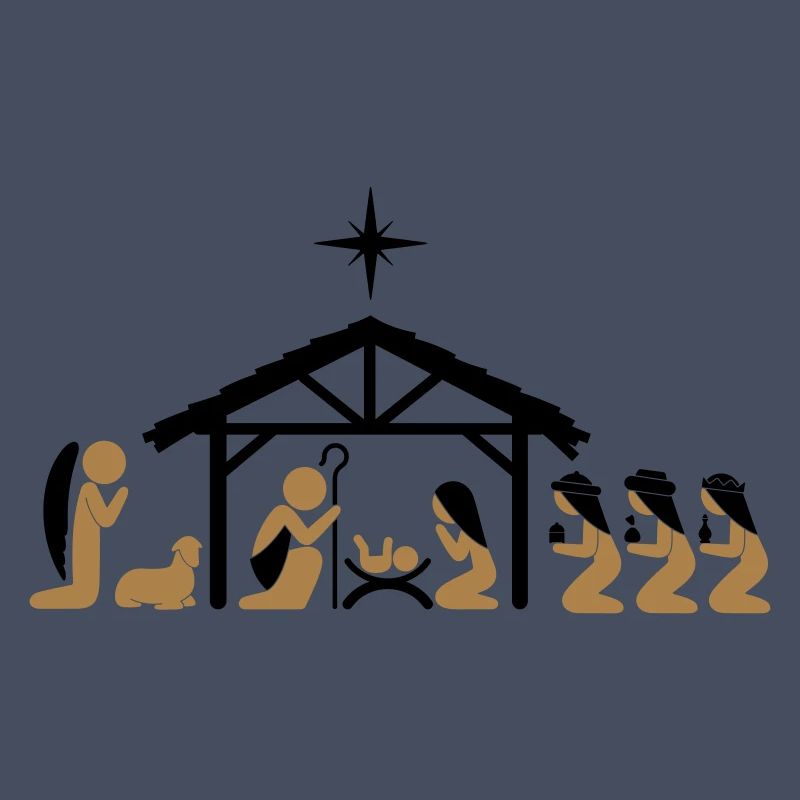 Weihnachtskrippe an Heiligabend