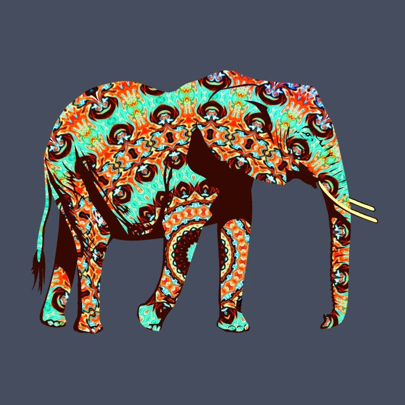 Indian elephant mandala pattern