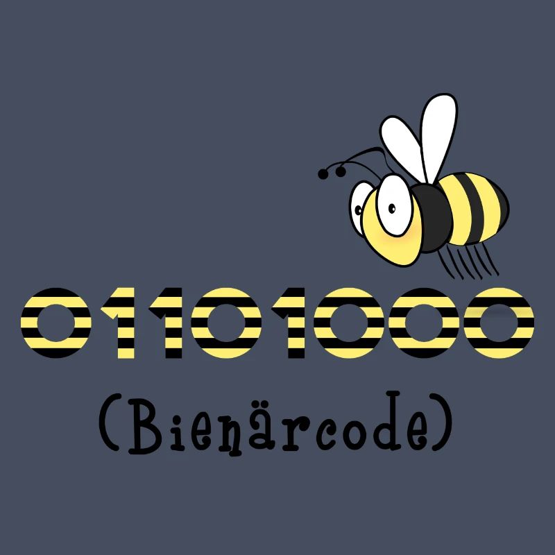 Binary code bee code computer science gift honey
