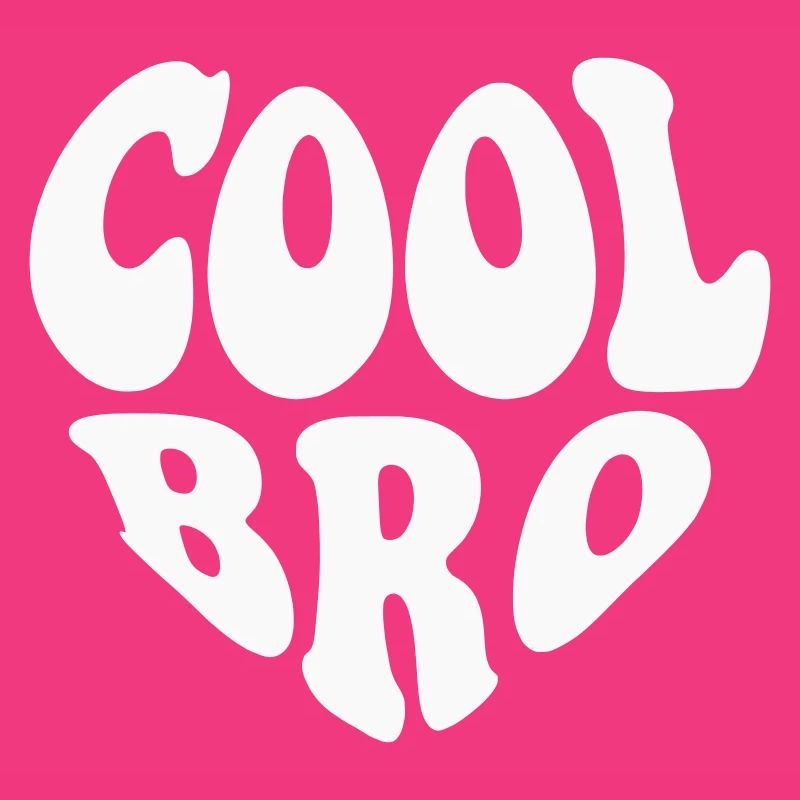 Cool Bro Small Heart Logo – Anpassbare Farbe