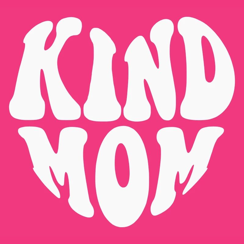 Kind Mom Heart Logo – Anpassbare Farbe