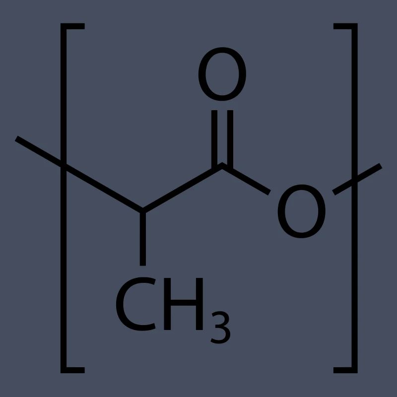 Polylactic acid (PLA) molecule.
