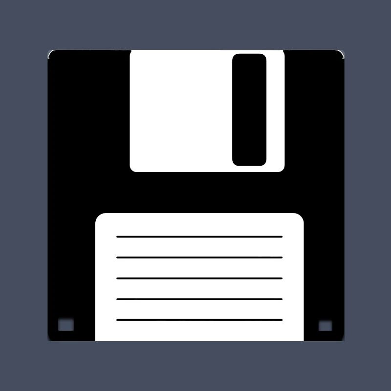 Floppy Diskette Old School Retro Computer Design