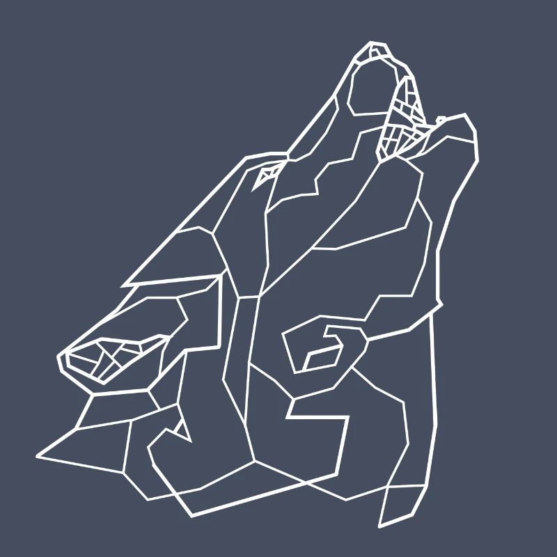 Howling Wolf - white