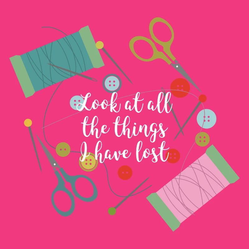 Sewing needle thread yarn buttons tailor gift