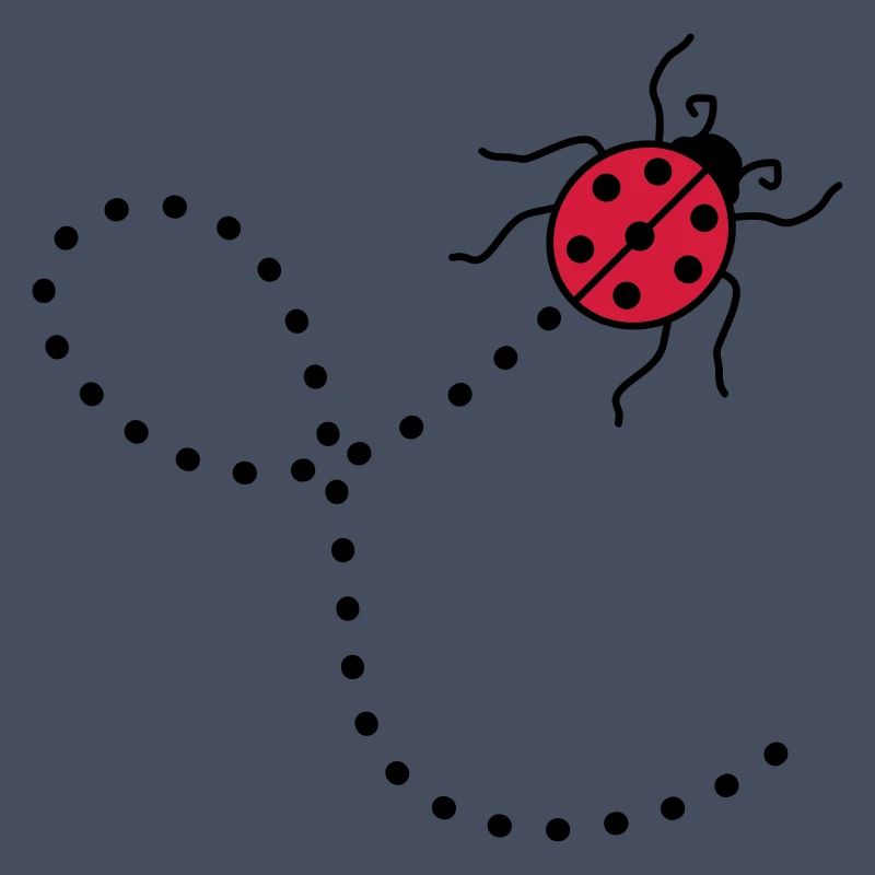 line dashed path path ladybug small sues