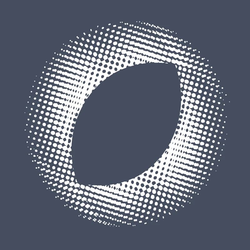 dotted, oval art white