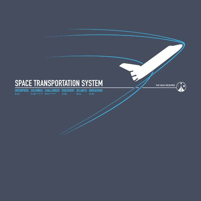 Navette spatiale (impression bleue)