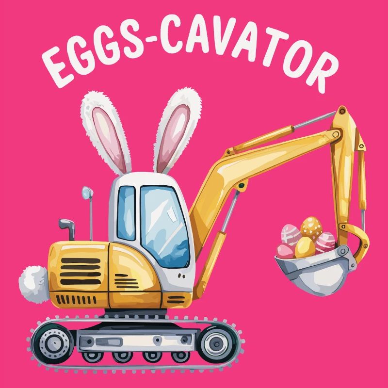 Eggs-cavator Easter excavator with bunny ears