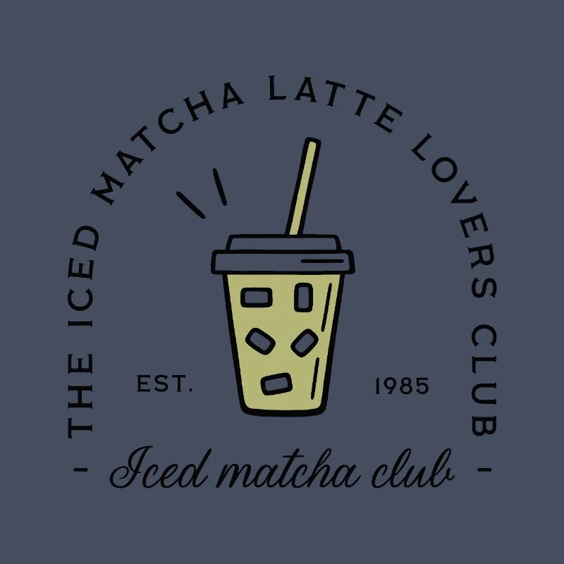 Iced matcha latte glacé