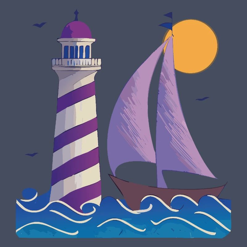 Phare avec bateau