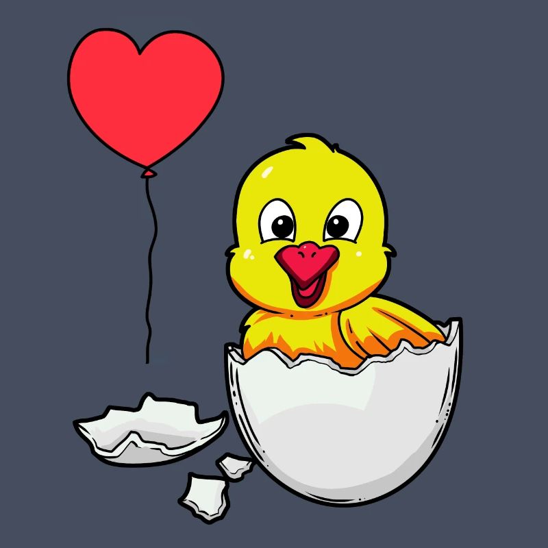 Eggshell Chick Easter Birth Baby Children Egg