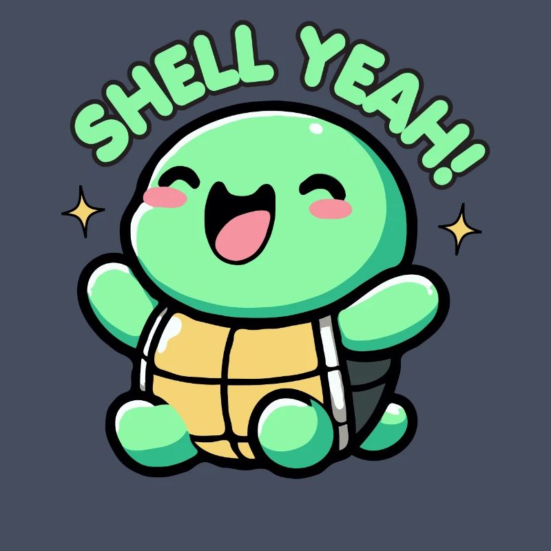 Shell Yeah Cute Turtle Lover Pun Funny