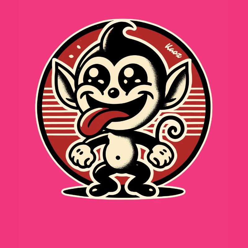 Cheerful little rascal monkey