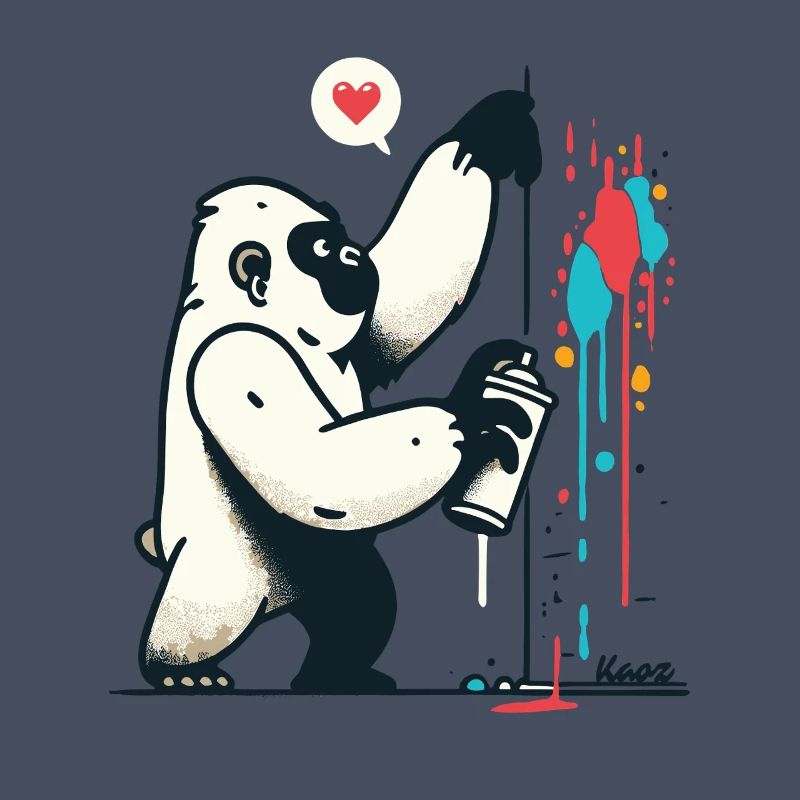 Graffiti-Gorilla mit Spraydose