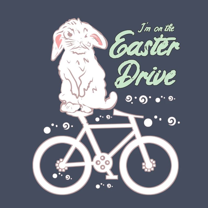 Easter bunny with bicycle