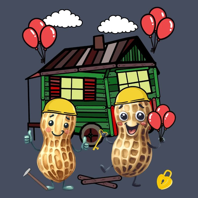 Peanuts Constructeur de maison Constructeur Remorque de construction Maison propre Maison