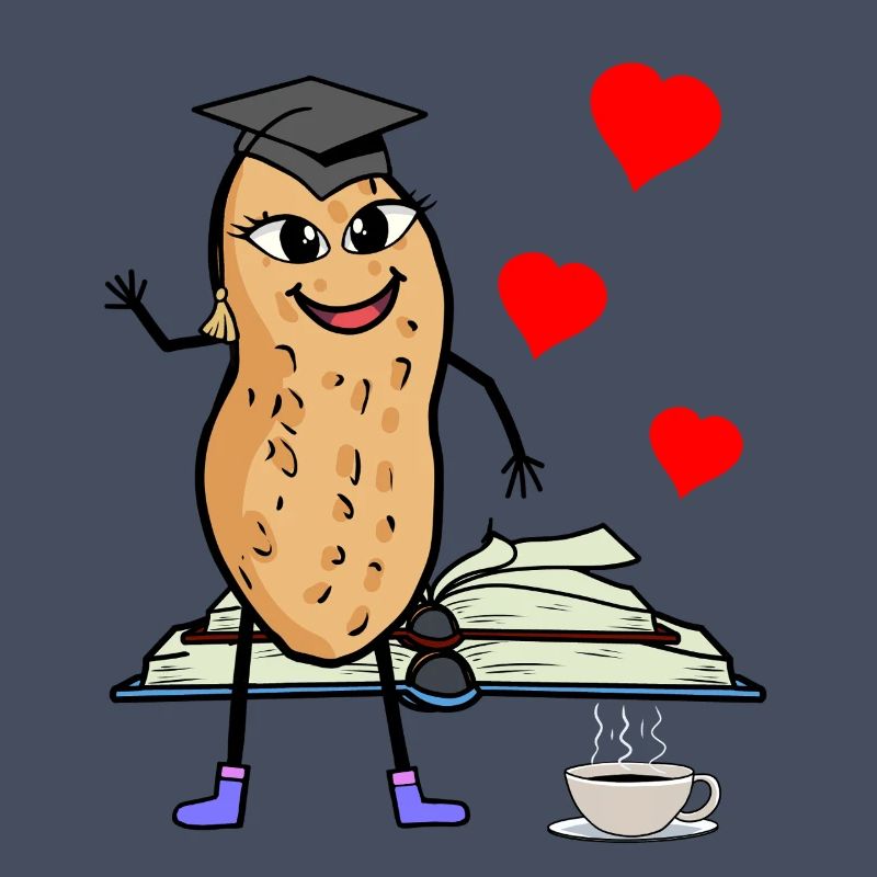 Erdnuss Studentin Studieren Studium Uni