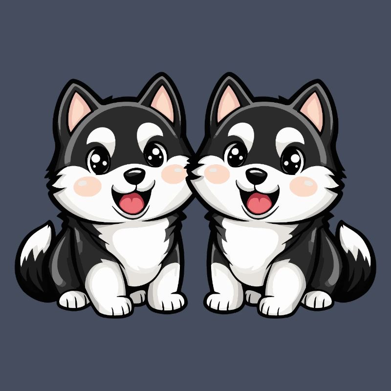 Husky Hund Comic