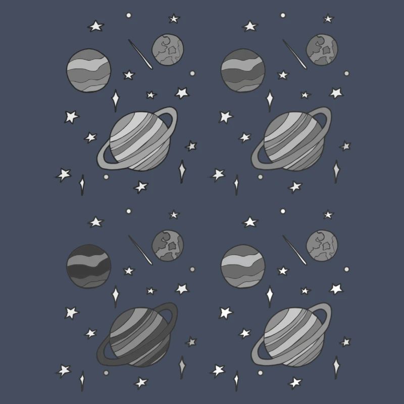 planetenmuster graustufen