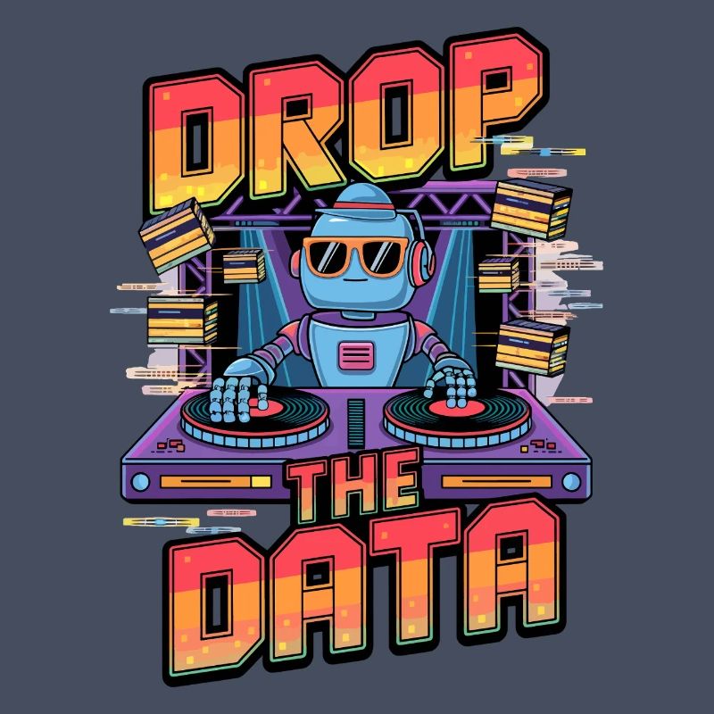 Drop the Data DJ Robot Techno Design