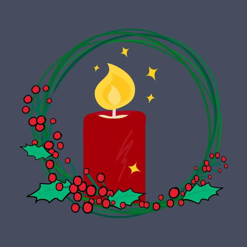 Weihnachtskranz mit Kerze