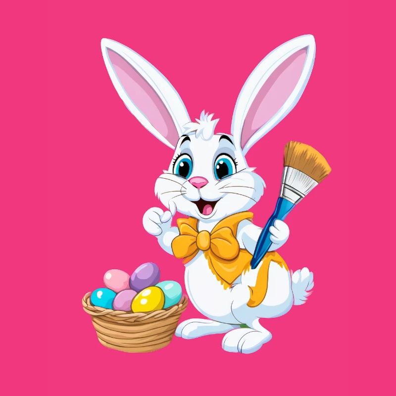 Easter bunny with Easter eggs