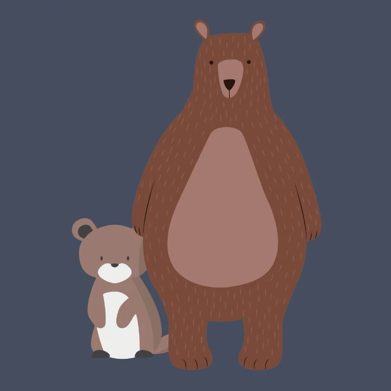 Mama Bär oder Papa Bär mit Babybär Bärchen