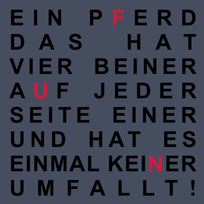 Ein Pferd, das hat vier Beiner