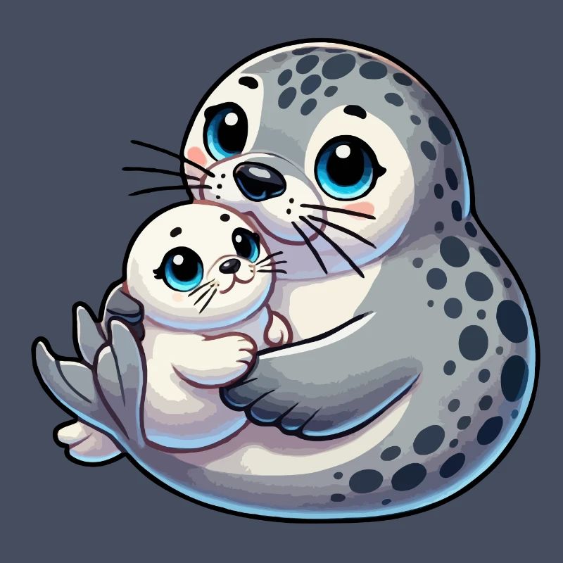 Robbenmutter mit Kind