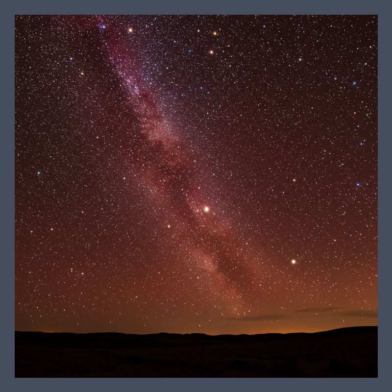 Starry sky comparison image