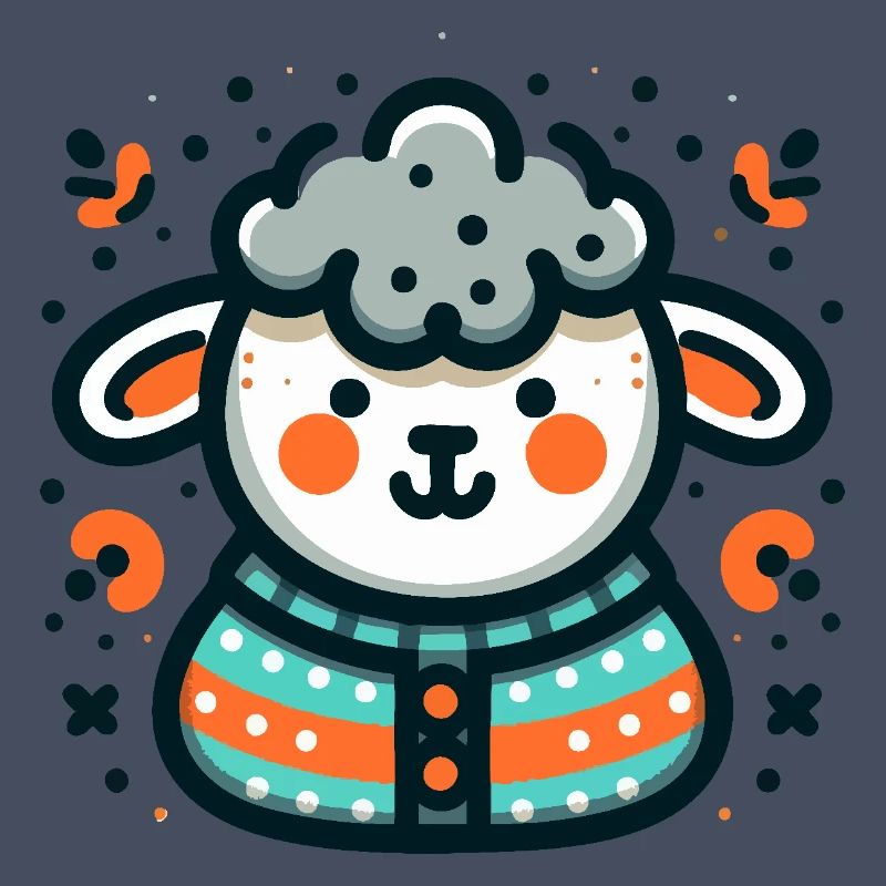 Süßes Schaf im Pullover