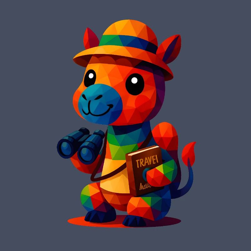 WPAP Polygon Style Tiere Kamel Reiseführer