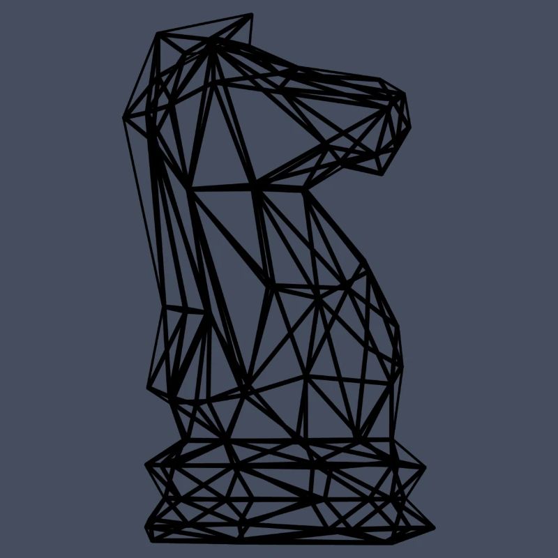 Chevalier de Chessman composé de lignes, polygone