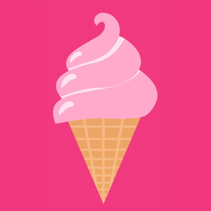 Softeis Eis - Rosa Sommer Eis