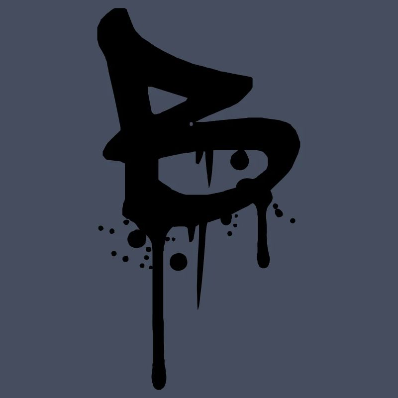Graffiti B gouttes aspersion de sang Farbklex