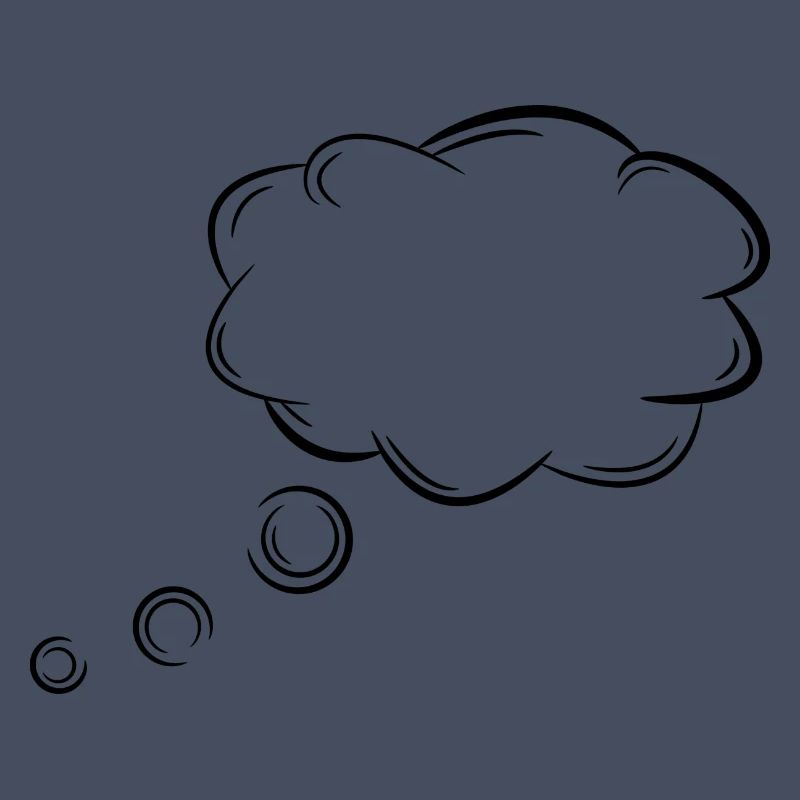 Gedankenblase anpassbar mit Sätze oder Wörter