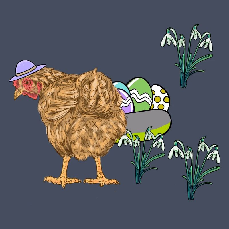 Chicken Poultry Eggs Nest Easter Eggs Easter