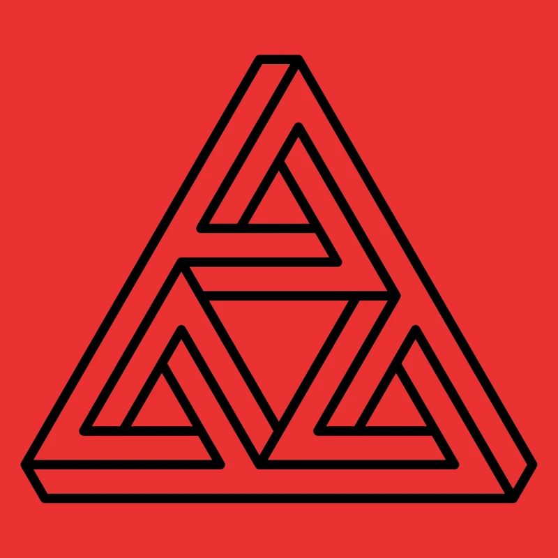 impossible chiffre Hipster géométrie triangle Escher