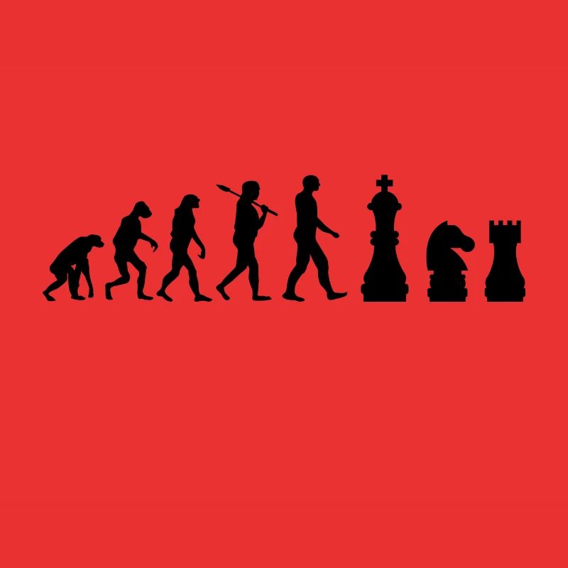 Chess pieces Evolution chess gift