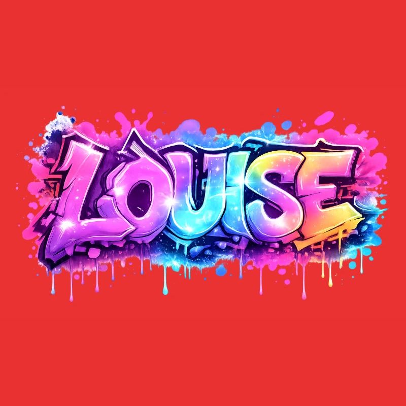 Graffiti LOUISE Name Geschenk Ideal Druckbare Su