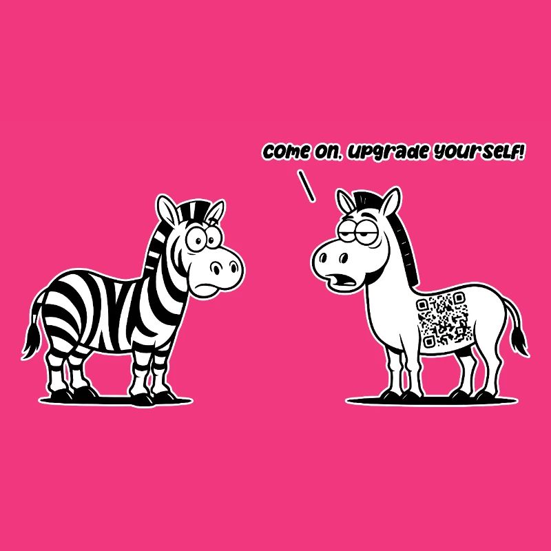 Funny Zebra with QR Code Upgrade