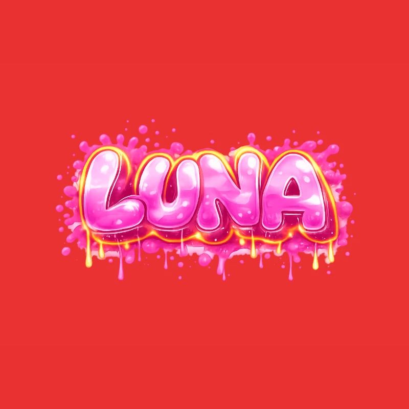 LUNA GRAFFITI NAME FOR PERFECT GIFT PRINTABLE
