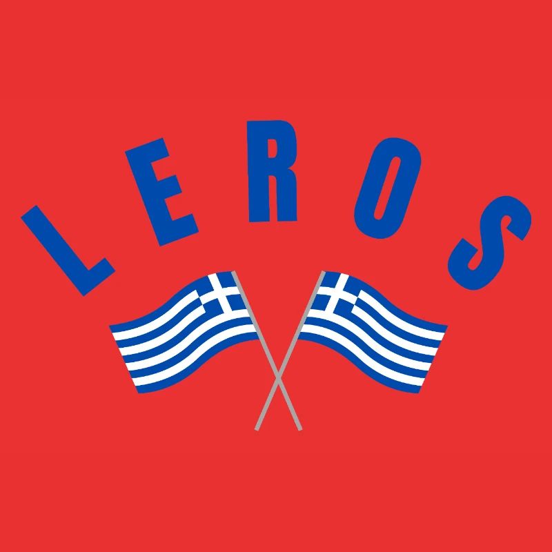 Drapeaux grecs de Leros