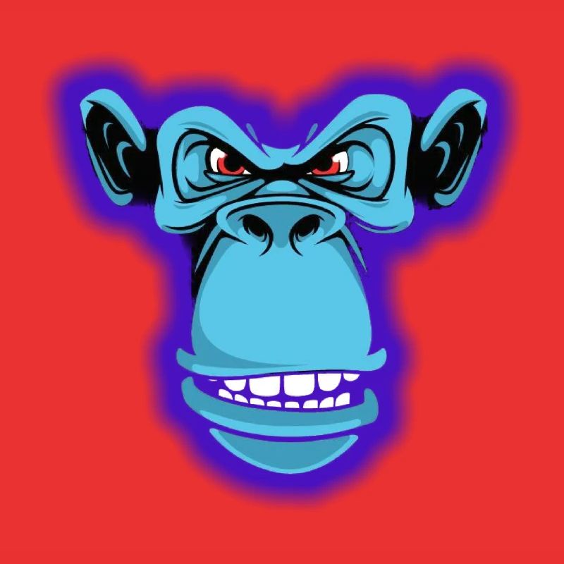 Blauer Affe