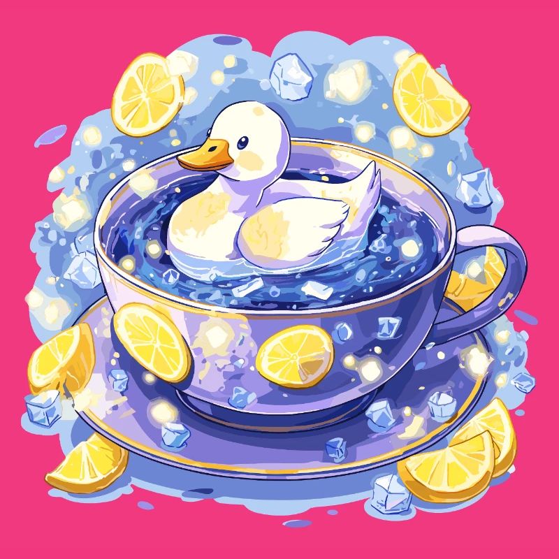 Lemon duck in a tea mug