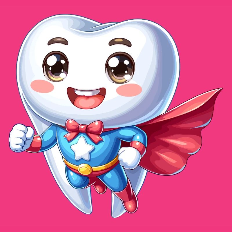 Dentist Superhero Tooth Teeth Hero Brushing Teeth