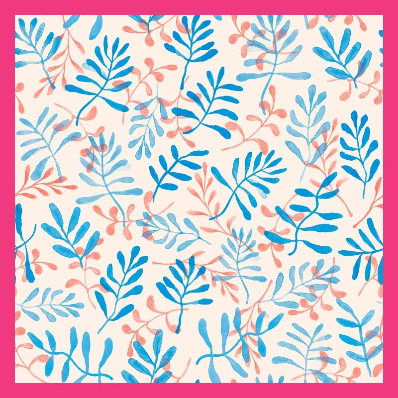 Conception de branches bleues et corail